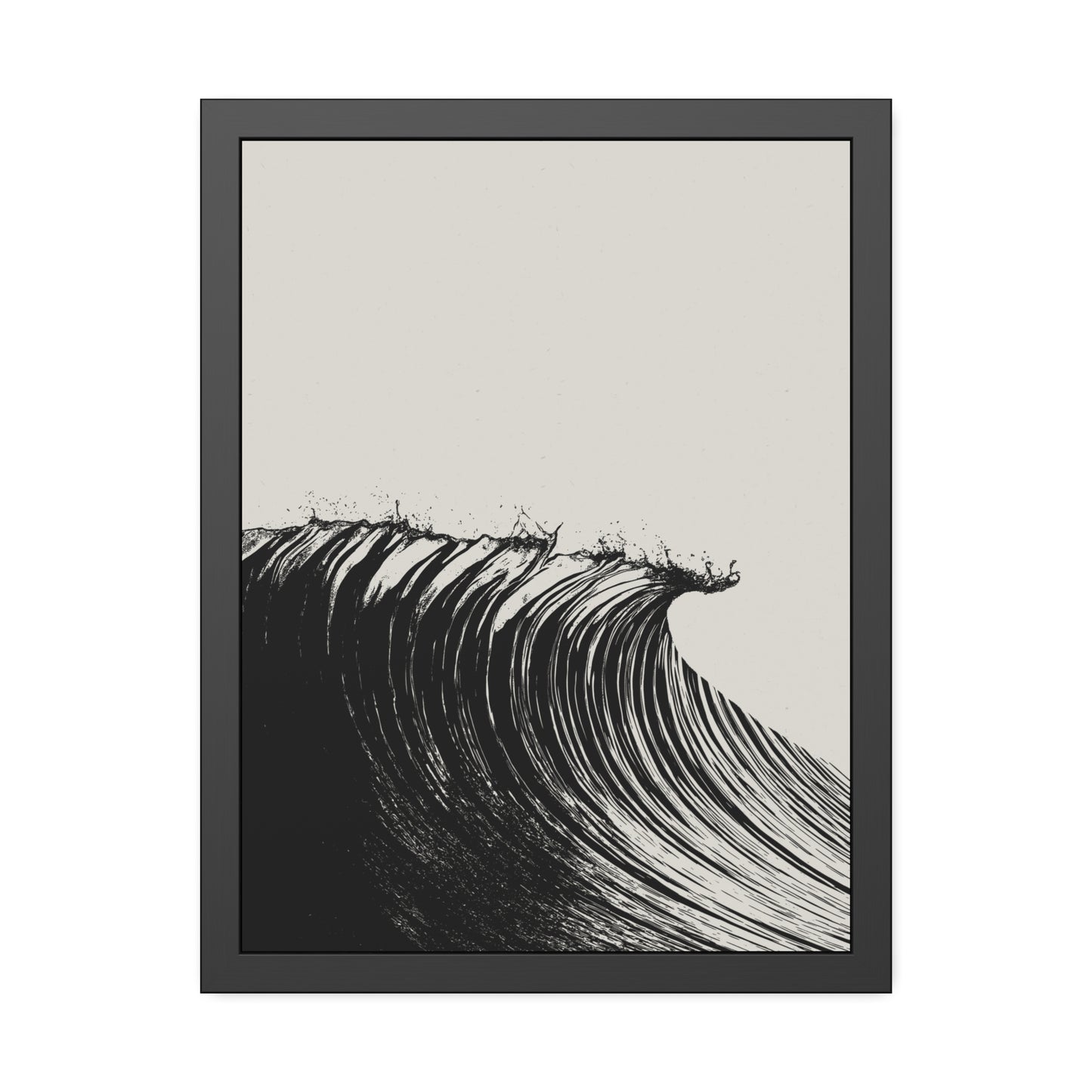 Peak - Black & White - Framed Print