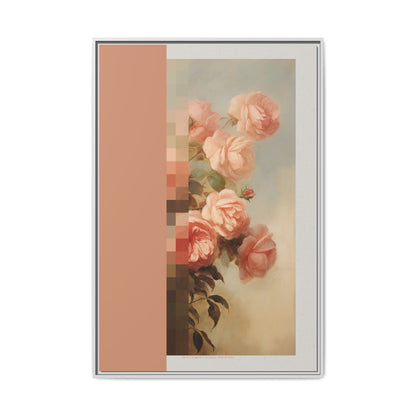 Rose Bloom - MDRN ANTQ - Framed Canvas