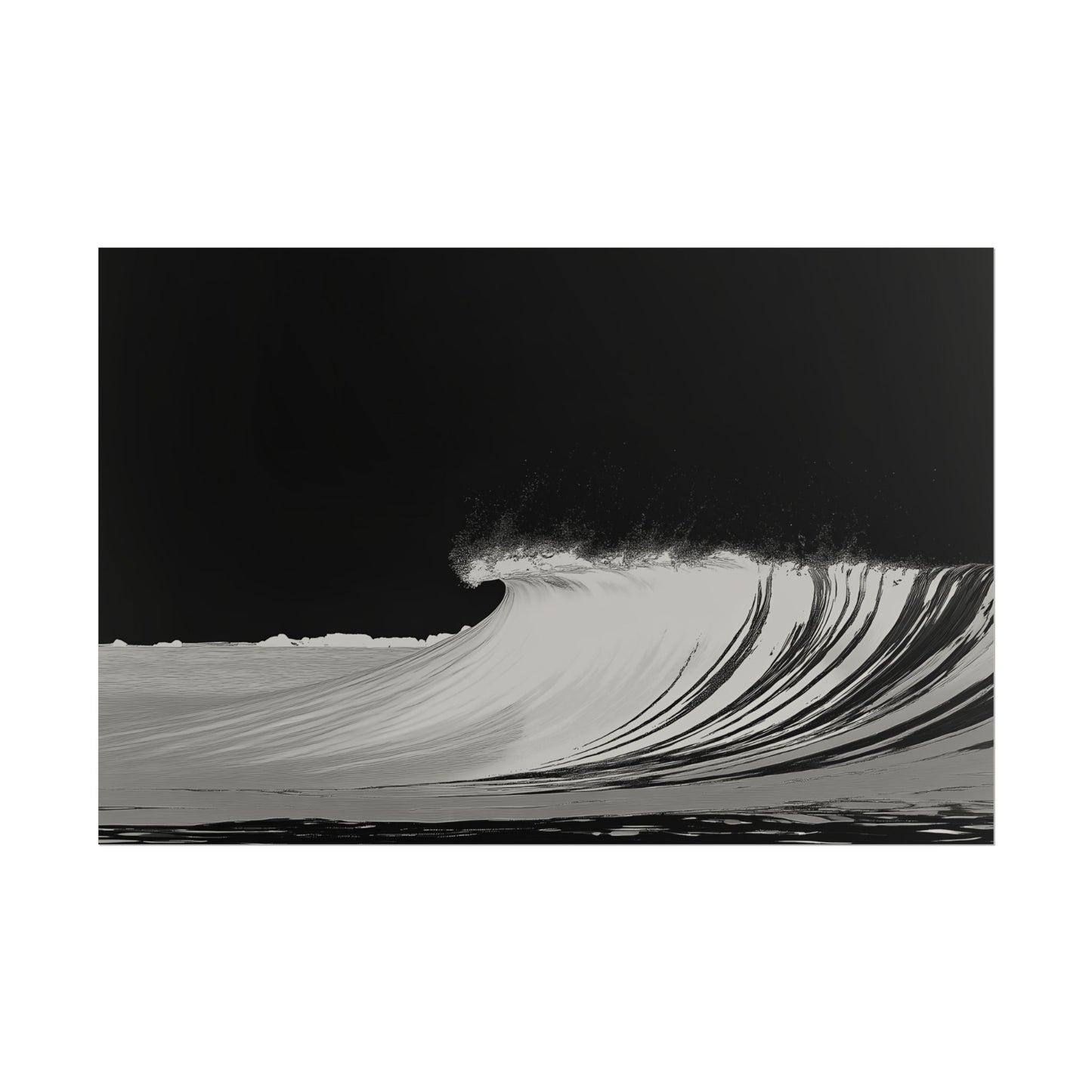 4D Surf - Black & White - Fine Art Print