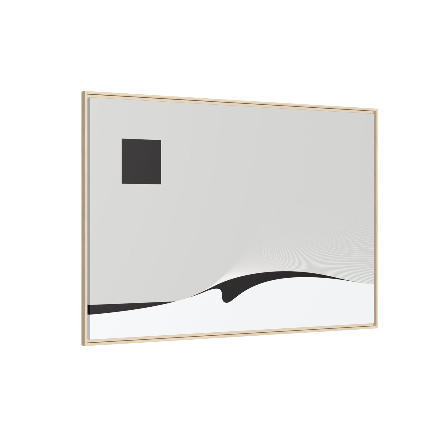Minimalist Black & White Matte Canvas Print (Framed)