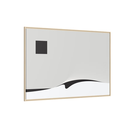 Minimalist Black & White Matte Canvas Print (Framed)