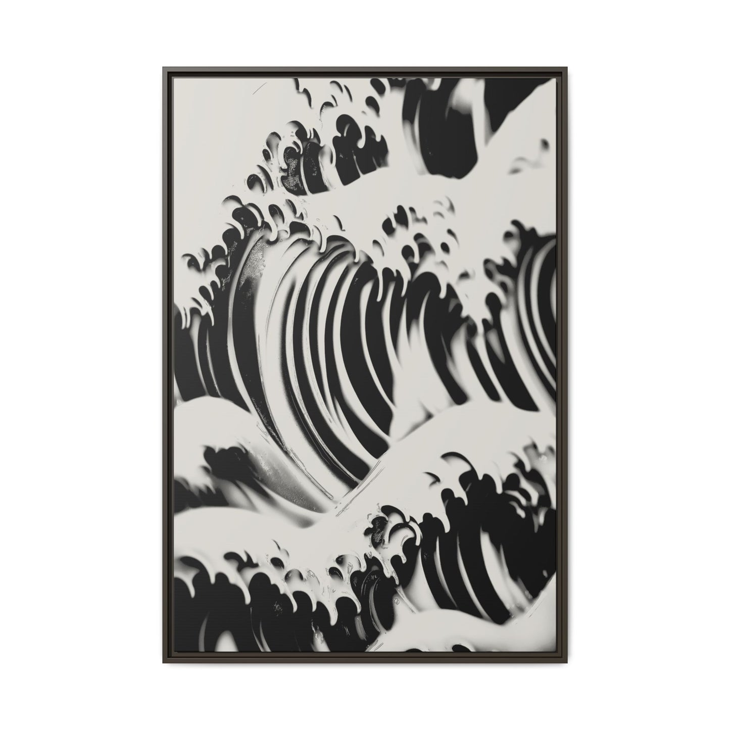 Eastern Crest - Black & White - Framed Canvas