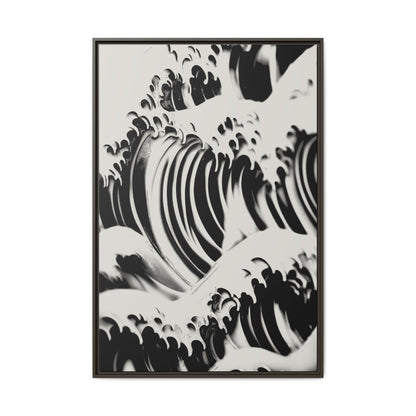 Eastern Crest - Black & White - Framed Canvas