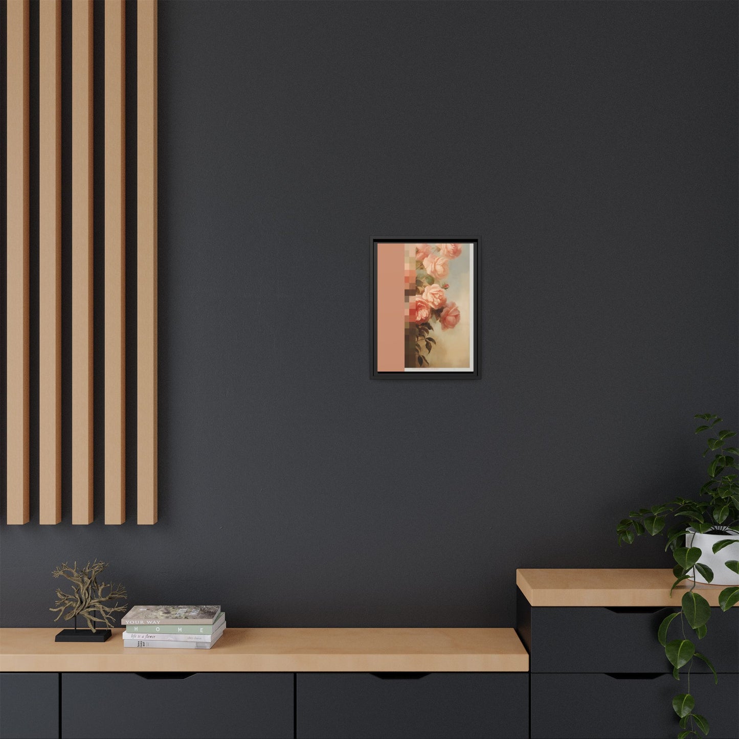 Rose Bloom - MDRN ANTQ - Framed Canvas