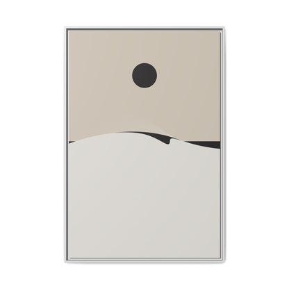 Day Wave 4 - Sand - Framed Canvas
