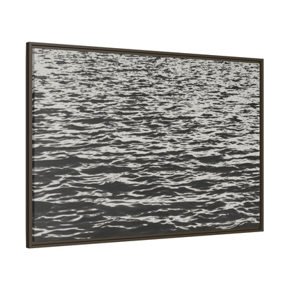 Deep Water - Black & White - Framed Canvas