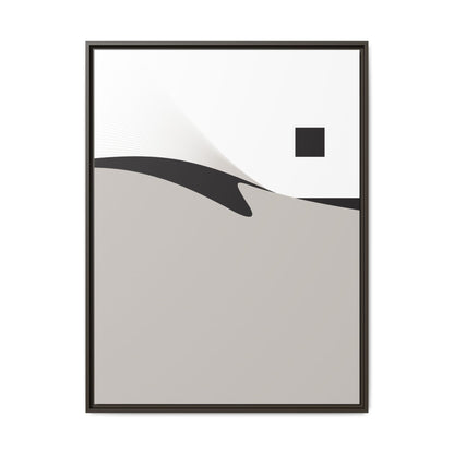 Minimalist Abstract Framed Canvas Print — Neutral Geometric Wall Art