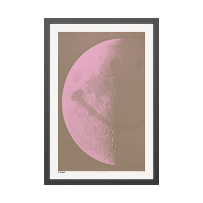 Hello Moon - Pink - Framed Print