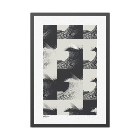 Trench - Black & White - Framed Print