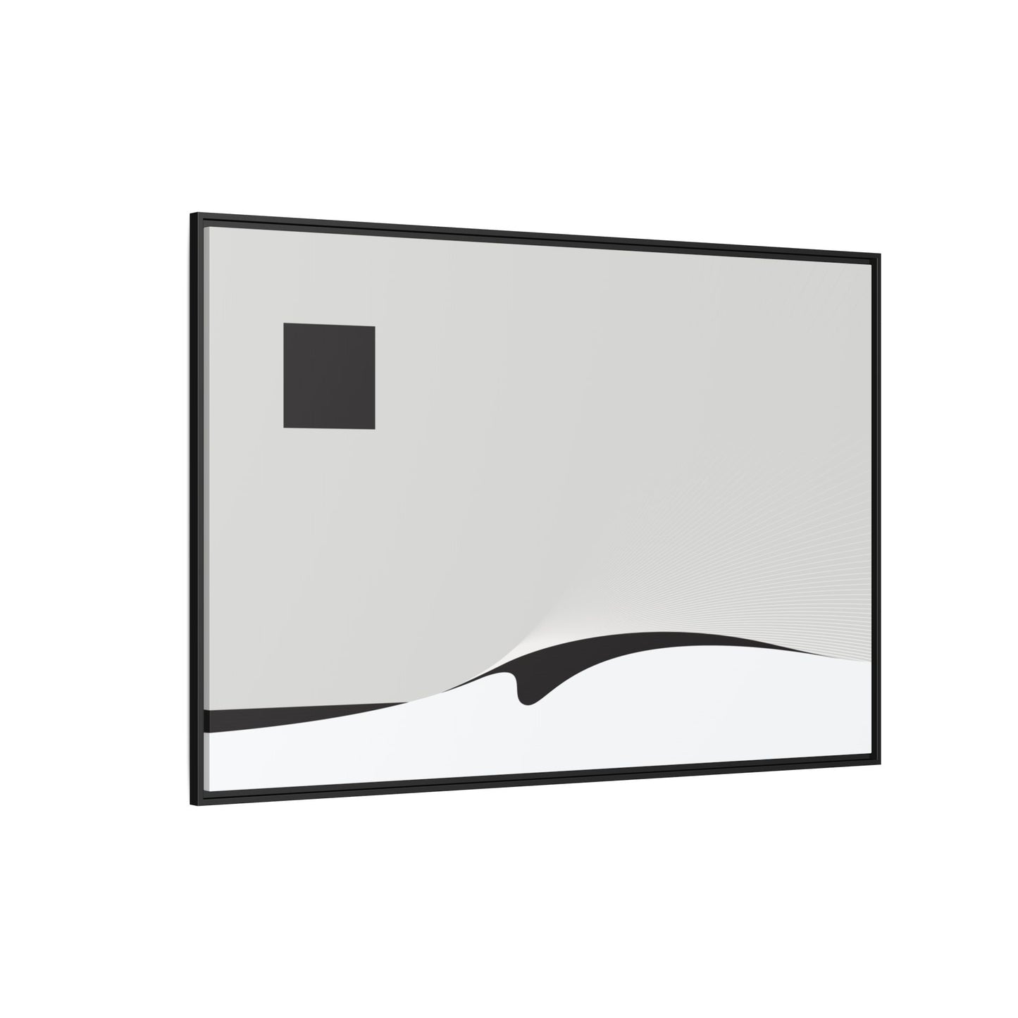 Minimalist Black & White Matte Canvas Print (Framed)