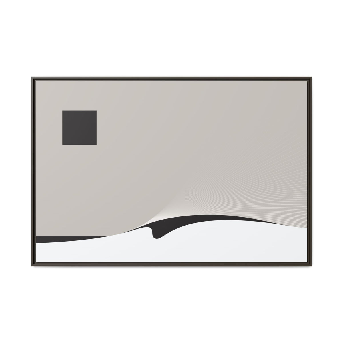 Minimalist Black & White Matte Canvas Print (Framed)