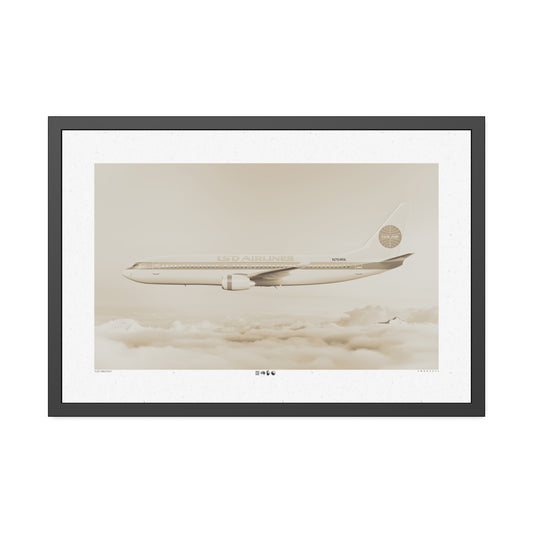 LSD AIRLINES - Stone - Framed Print