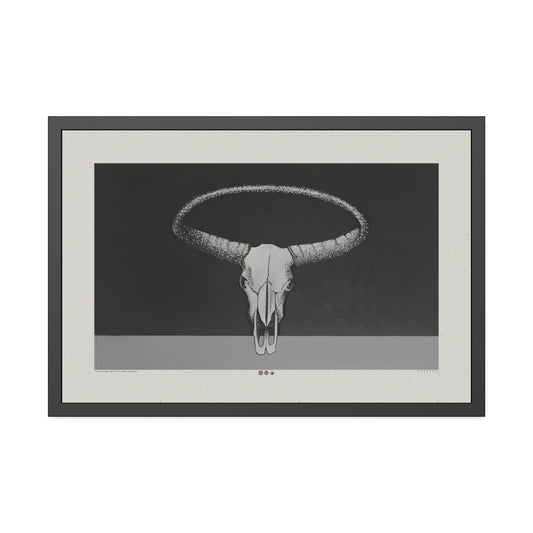What Goes Around - Charcoal - Framed Print