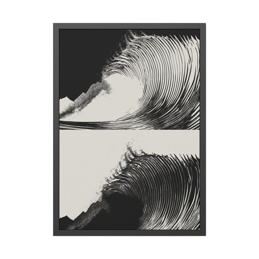 Dusk 2 Dawn - Black & White - Framed Print