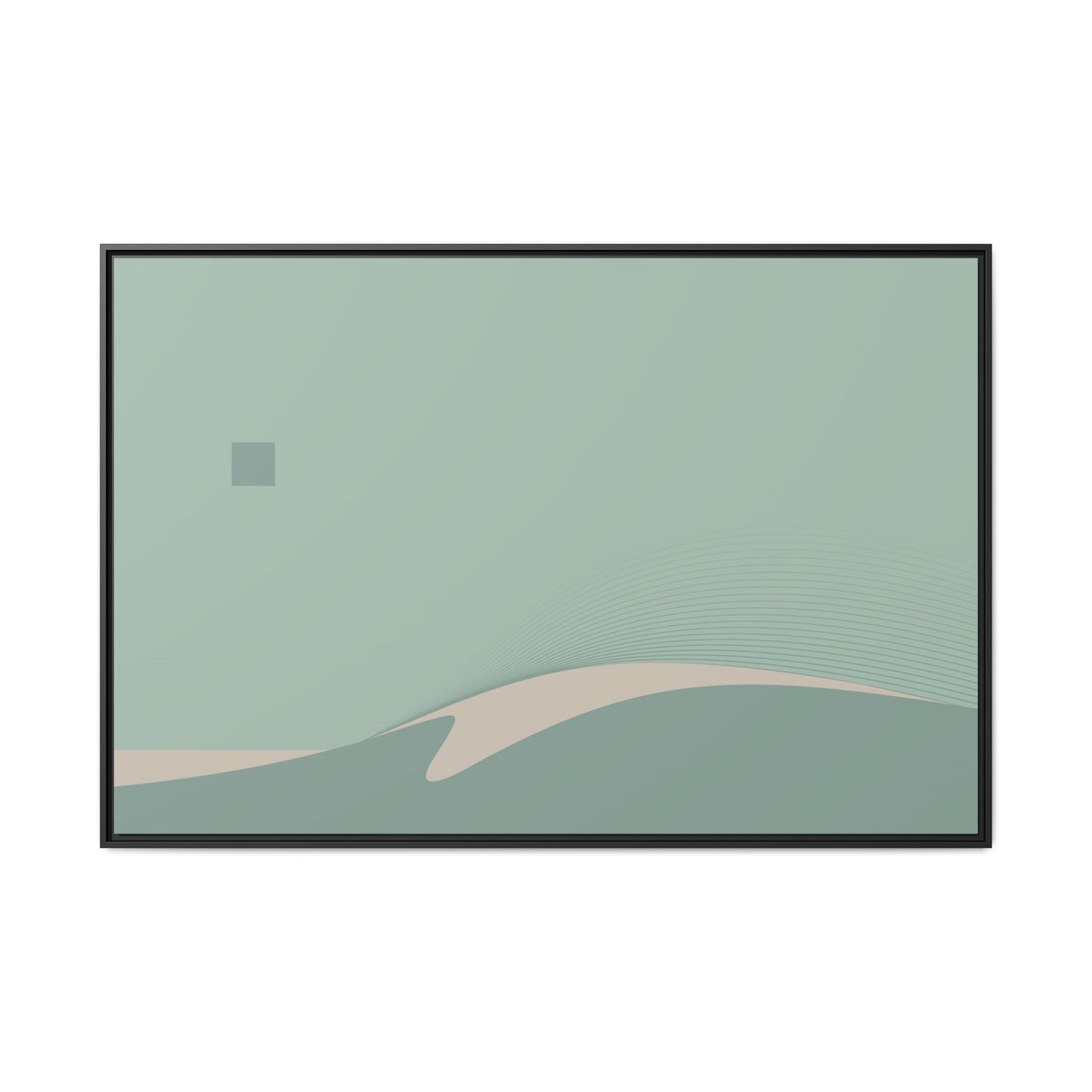 Day Wave - Green Haze - XL Framed Canvas