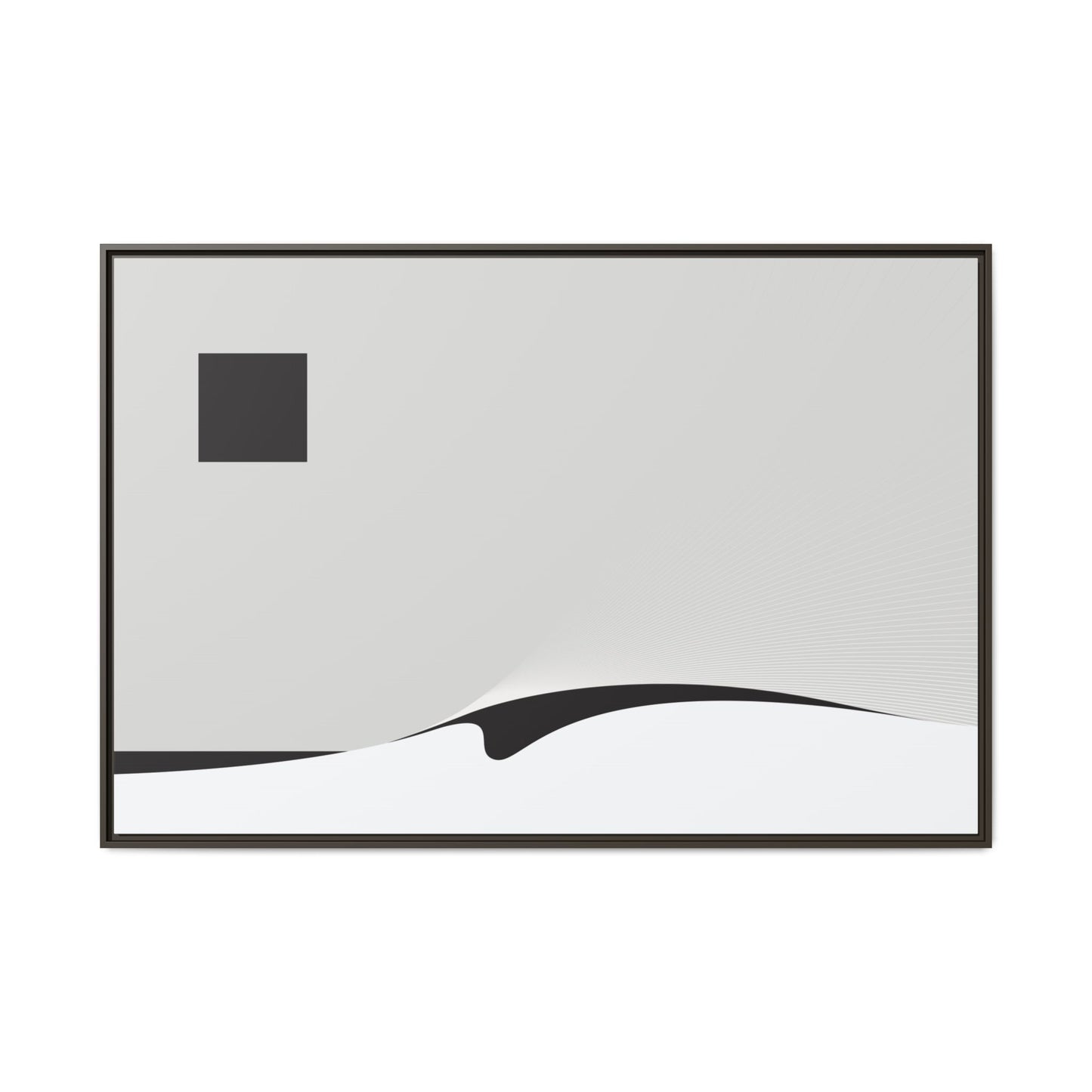 Minimalist Black & White Matte Canvas Print (Framed)
