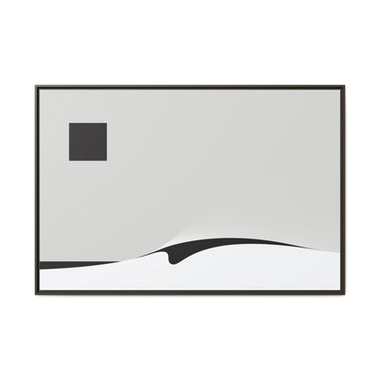 Minimalist Black & White Matte Canvas Print (Framed)