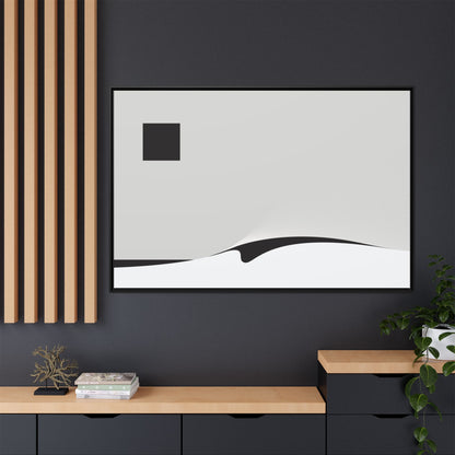 Minimalist Black & White Matte Canvas Print (Framed)