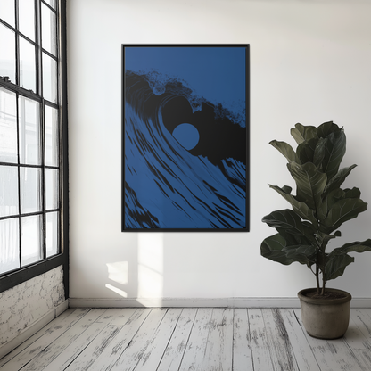 Keyhole - Royal - Framed Canvas
