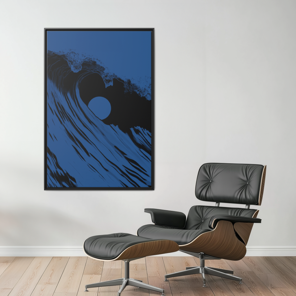 Keyhole - Royal - Framed Canvas