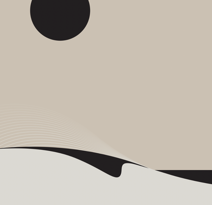 Day Wave 4 - Sand - Framed Canvas