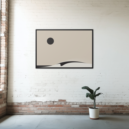 Day Wave 2 - Sand - Framed Canvas