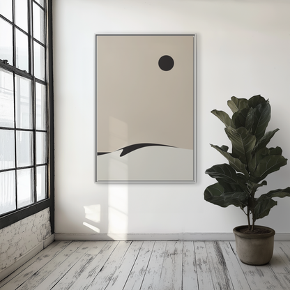 Day Wave 3 - Sand - Framed Canvas