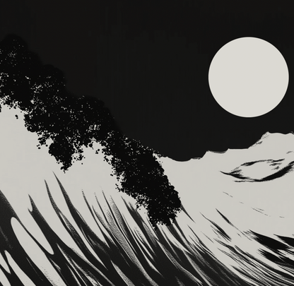 Washed - Black & White - Framed Canvas