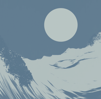 Washed - Blue Haze - Framed Canvas