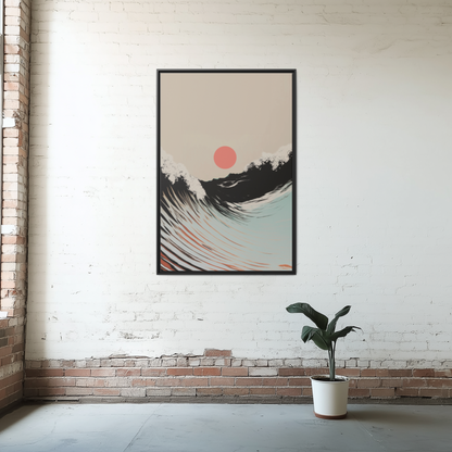 Washed - Sand - Framed Canvas