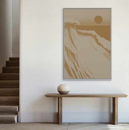 Crest - Gold - Framed Canvas