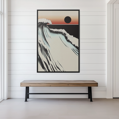 Crest - Sand - Framed Canvas