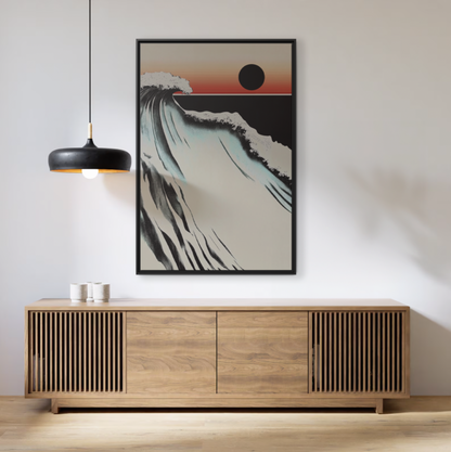 Crest - Sand - Framed Canvas