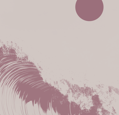 Thresh Wave - Rose - Framed Canvas