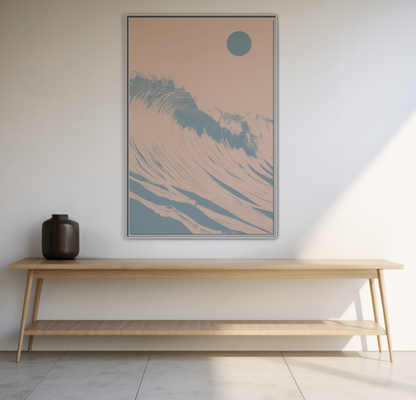 Thresh Wave - Dusk - Framed Canvas