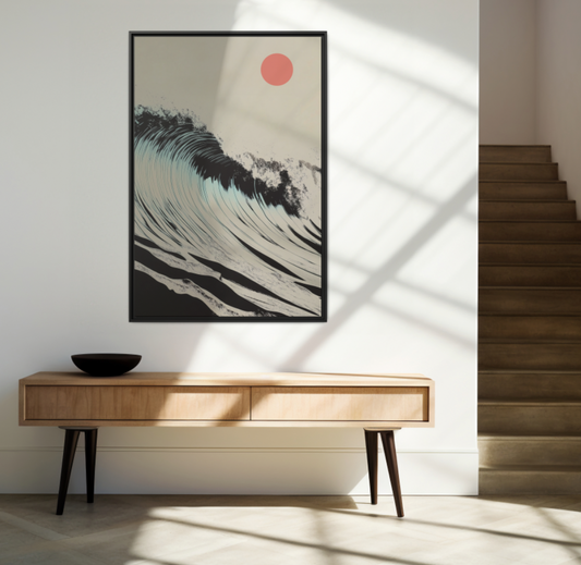 Thresh Wave - Sand - Framed Canvas