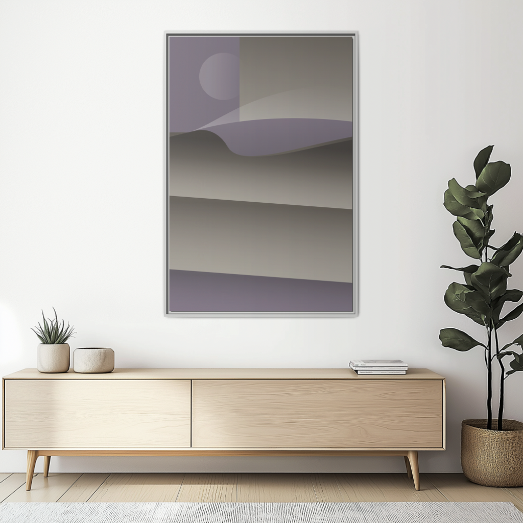 Stacked - Purple Haze - Framed Canvas