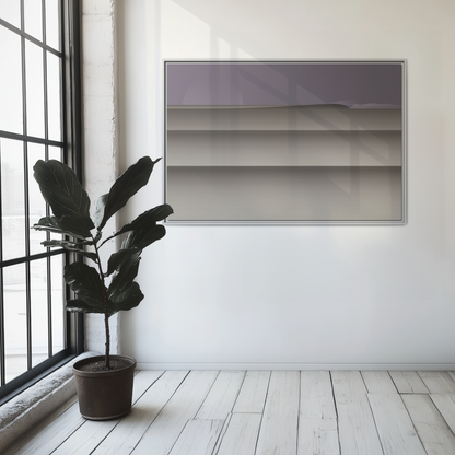 Lines - Purple Haze - Framed Canvas