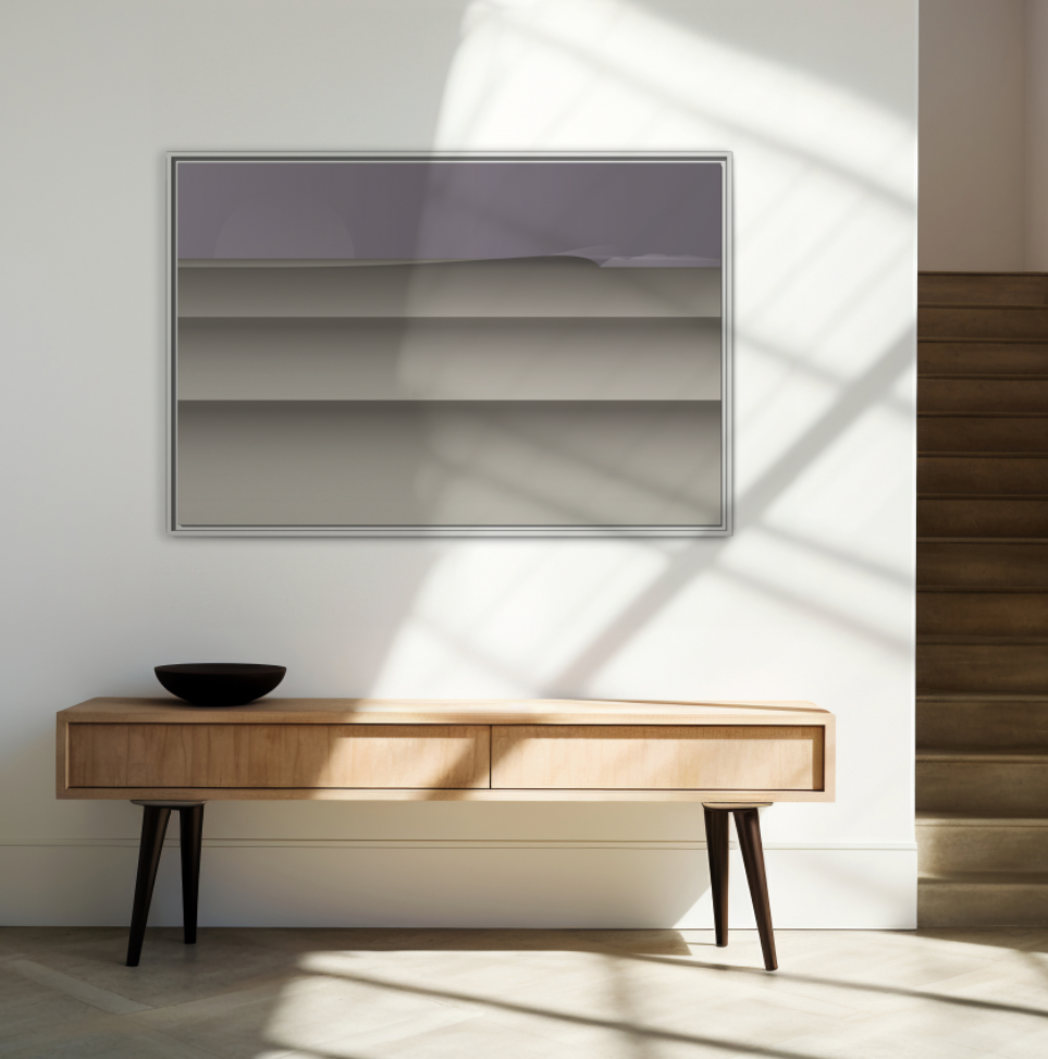 Lines - Purple Haze - Framed Canvas
