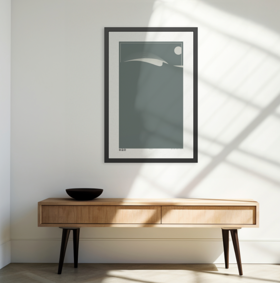 Peel - Sage - Framed Print