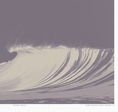 Night Wave 2 - Purple Haze - Framed Print