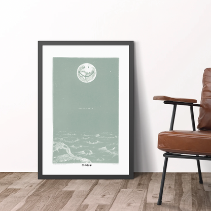 Hello Earth - Sage - Framed Print