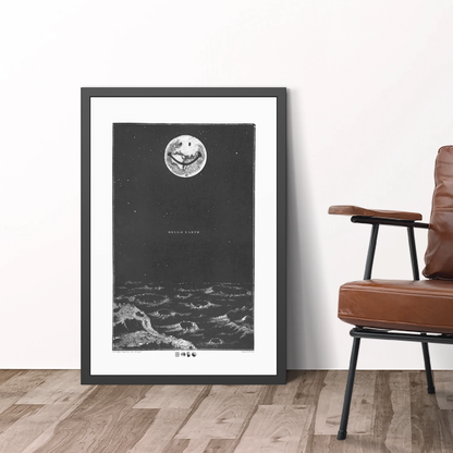 Hello Earth - Night - Framed Print