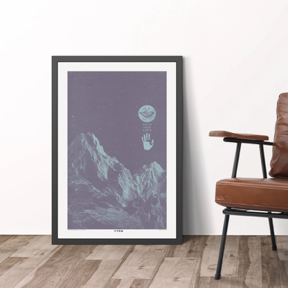 Hello From Earth - Purple Haze - Framed Print