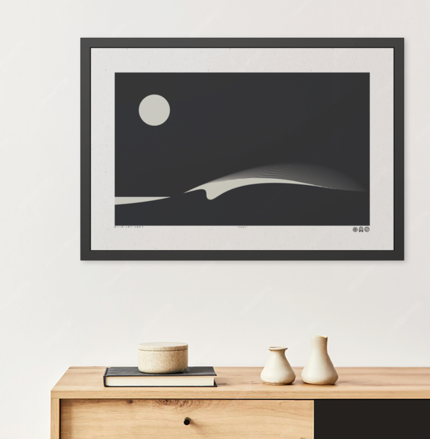 Peel 3 - Night - Framed Print