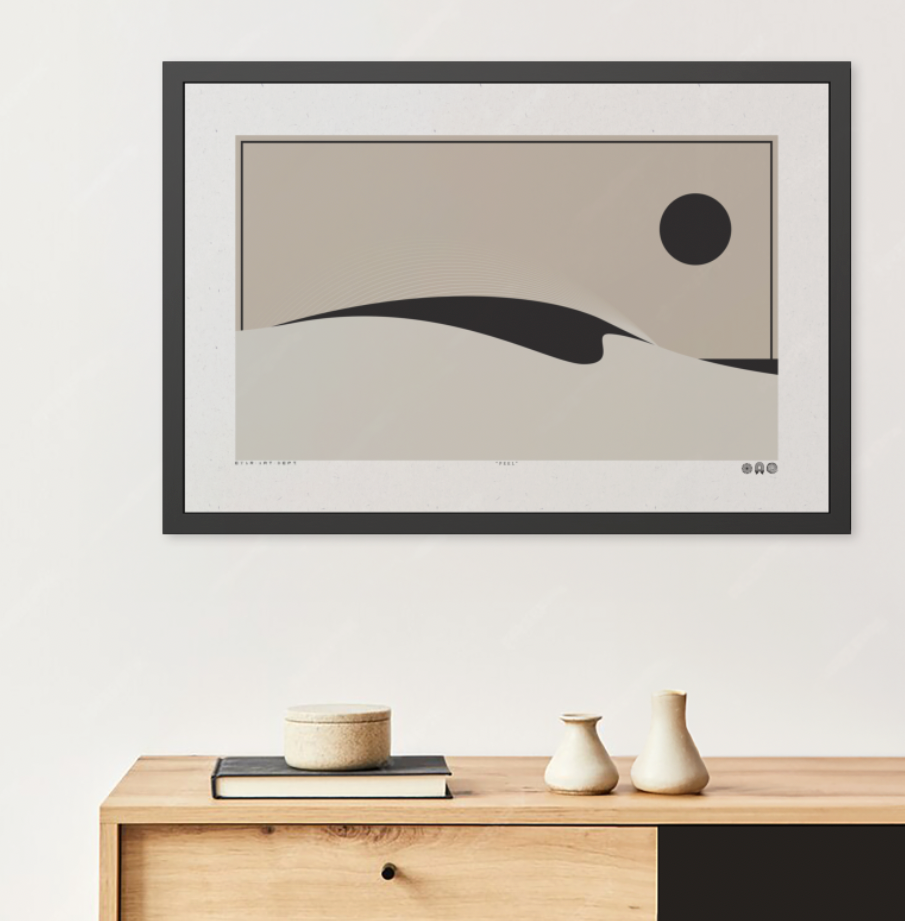 Peel 4 - Sand - Framed Print