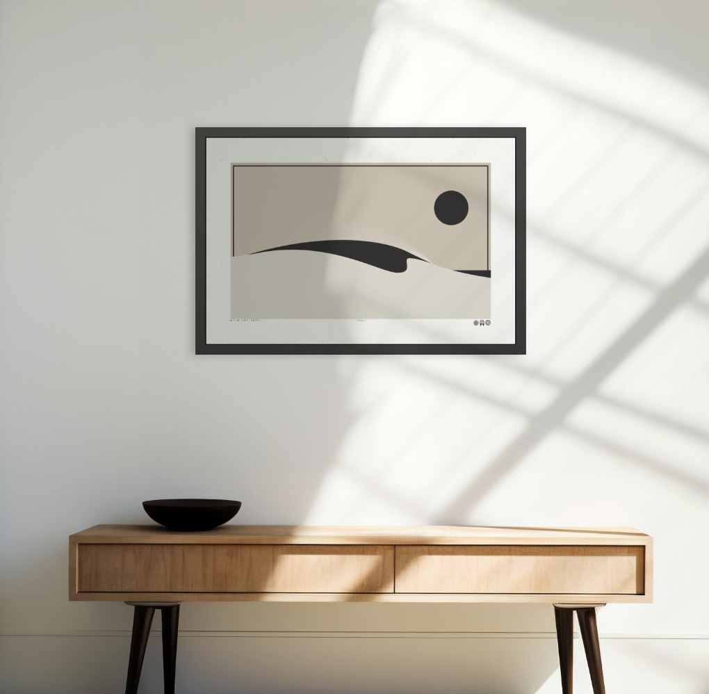 Peel 4 - Sand - Framed Print