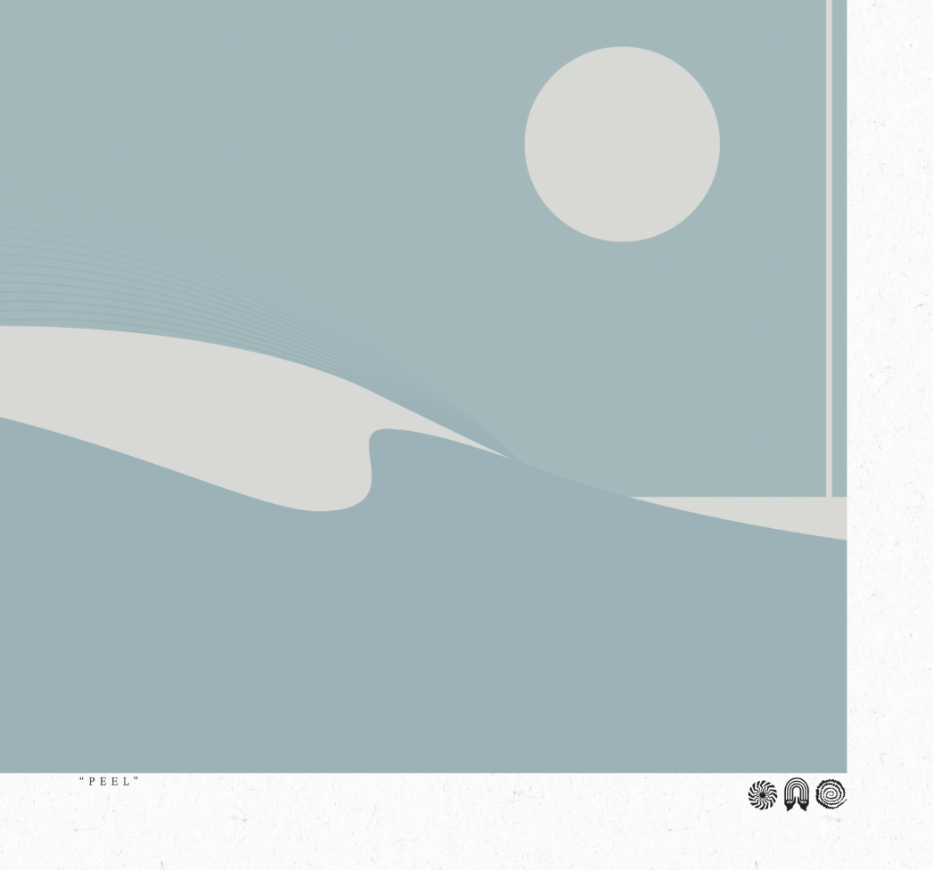 Peel 4 - Blue Haze - Framed Print