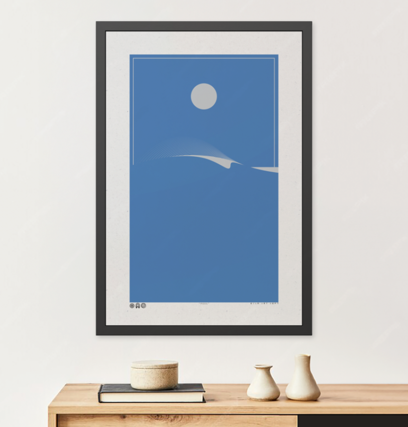 Peel 2 - Royal - Framed Print