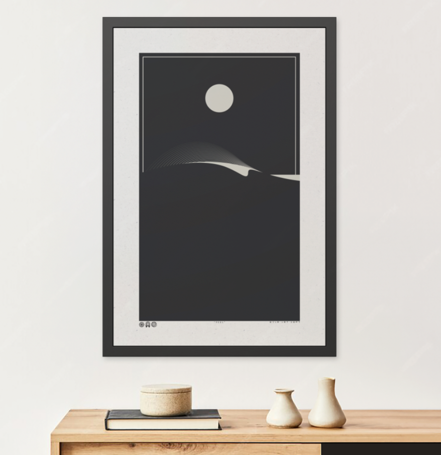 Peel 2 - Night - Framed Print